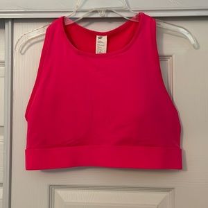 Fabletics high impact sports bra. Hot pink.